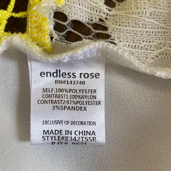 Endless Rose Yellow & White Top - Picture 7 of 8